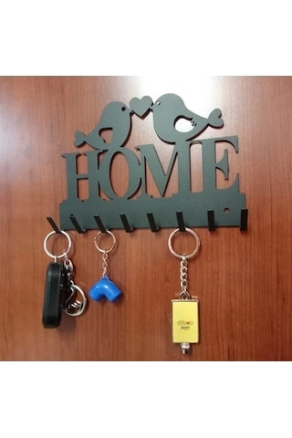 Lazer Anahtar Askısı Home Mat Siyah Mat Siyah