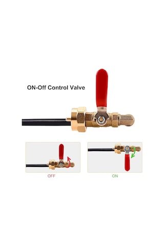 Propan Dolum Adaptörü Hortumu 39.3in Propan Uzatma Y25992 Siyah Siyah