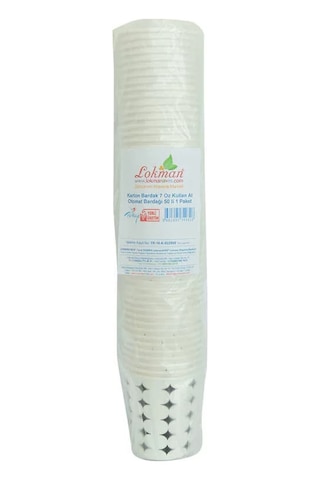 Karton Bardak 7 Oz Kullan At Çay Kahve Sıcak Kağıt Otomat Bardağı 50 Li 1 Paket