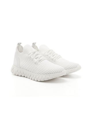 Gönderi(R) Gönderi R Beyaz Triko Bağcıklı Memory Foam Tabanlıklı Comfort Sneaker Beyaz