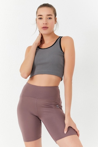 Tommy Life Çağla Basic Sıfır Kol Dar Kalıp U Yaka Kadın Crop Top Atlet - 97162 Çağla