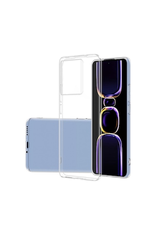 Xiaomi Uyumlu Redmi Note 13 Pro 4g Kapak 1mm Süper Silikon Şeffaf Kılıf