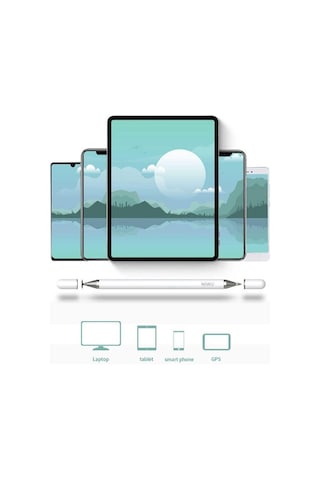 Dokunmatik Teknik Çizim Kalemi Tüm Telefon Tabletlerle Uyumlu 2'si 1 Arada Dokunmatik Stylus Kalem