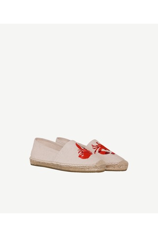 Yargıcı Yengeç Nakış İşlemeli Espadril 26ykay4030x 006 Ekru
