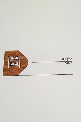 Arşiv Kapı Tabelası 19x7 Cm Çift Katmanlı