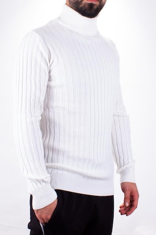 Twister 3625 Ekru Balıkçı Yaka Erkek Kazak Ekru