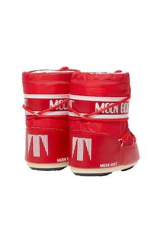 Moon Boot Moon Boot Mini Nylon Unisex Çocuk Kırmızı Kar Botu Red Kırmızı