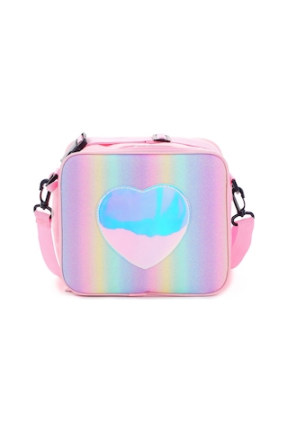 Moveevo Pembe Renkli Isı Saklama Sandviç Çantası - Güneş Işığı Desenli, Hafif, Tek Askılı Piknik & Öğle Yemeği Çantası Çok Renkli