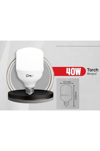 40W Torch Led Ampul Beyaz Işık E27 Duy