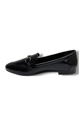 C-shoes 228-26 Yıkama Cilt Deri İnce Metal Toka Kadın Ayakkabı Siyah