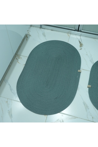 Zengin Supla 2'li Banyo Paspas Set Antrasit