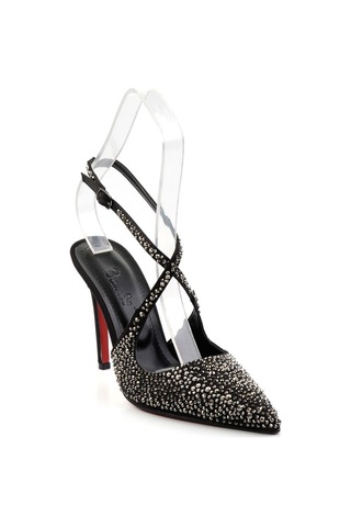 Siyah Platin Kadın Abiye Ayakkabı K01565041287 Çok Renkli