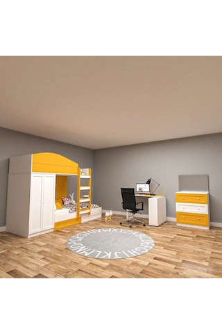 Vario Genç Odası Takımı Mdf Sis Gri