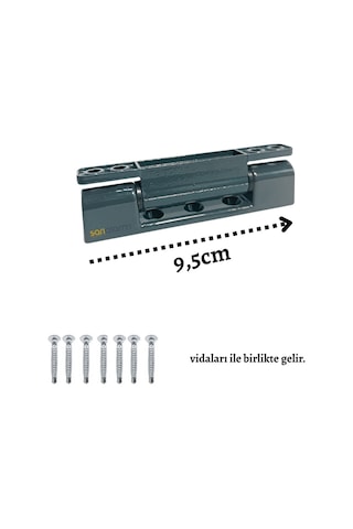 Pvc Pimapen Kapı Menteşesi 95mm Antrasit Gri