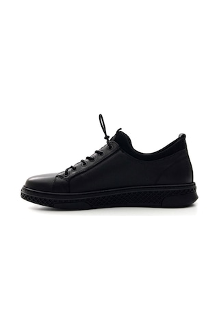 Komcero 3y0461 Streçli Deri Hafif Erkek Sneakers Ayakkabı Siyah