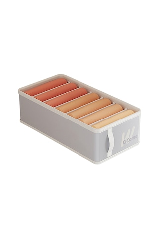 Cbtx Küçük 7 Bölmeli Katlanabilir Elbise Düzenleyici Pe+pp Gardırop Pantolon Saklama Kutusu Gri