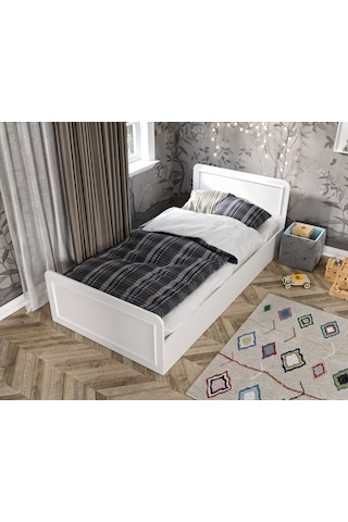 Snow Tek Kişilik Country Tarzı MDF Karyola - 100cm x 200cm