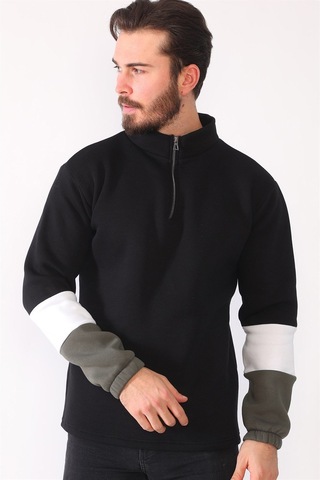 1041 Dewberry Erkek Sweatshırt-siyah Siyah