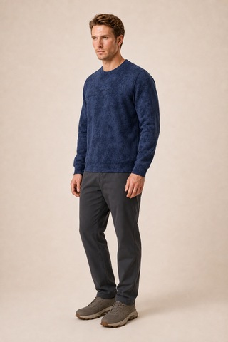 Redline Continu Erkek Kışlık Regular Fit Kışlık Bisiklet Yaka Sweatshirt Lacivert