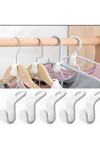 10 'lu Pratik Askı Çoğaltıcı Kanca Seti Çok Renkli