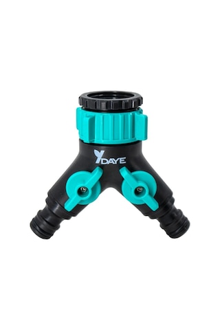 Daye Dy8002l Çift Çıkışlı Vanalı Musluk Adaptörü 3/4" - 1" 3/4 - 1 İnç Uyumlu