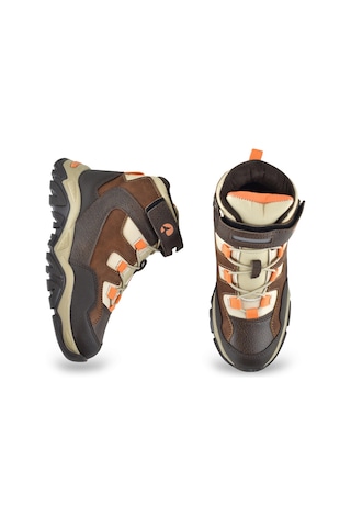 Barcelona Ortopedik Cırtlı Unisex Çocuk Bot Ayakkabı Çocuk Outdoor Bot Kahverengi