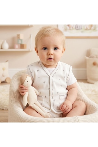 Tiffany Baby & Kids Tiffany Baby Olive Branch Theme Yelek 46005 Ekru