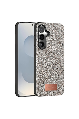 Onegif - 939 - Samsung Galaxy Uyumlu S25 Bright Simli Kapak - Glblseme - - Gümüş