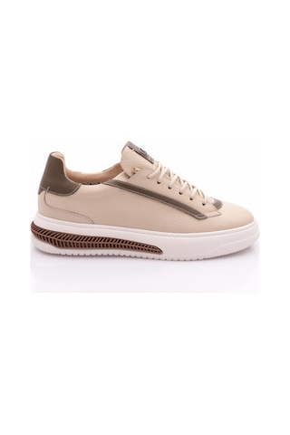 Dgn 5744 Erkek Bağcikli Sneakers Ayakkabi Bej