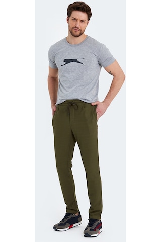 Slazenger PART Erkek Fermuar Cepli Dar Paça Haki Eşofman Altı