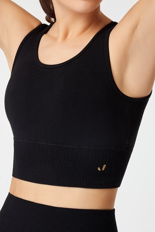 Jerf Luz Sıkılaştırıcı & Kaplı Spor Sütyeni Siyah
