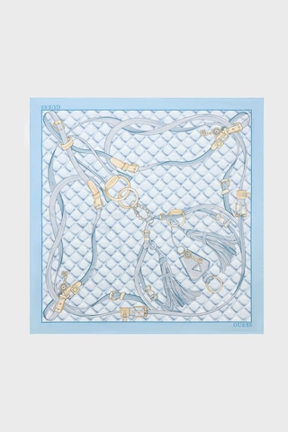 Guess Maxine Desenli 90 X 90 Cm Eşarp Aw5535pol03 Bayan Eşarp Aw5535 Pol03 Pdl Açık Mavi