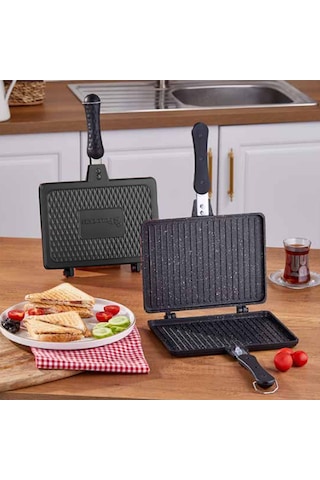 Polochef Otm-124 Tospik Tost Tavası Granit Ocak Üstü Tost Makines