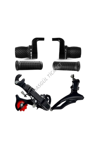 Hsgl Bisiklet Siyah 3x7 Noktalı vites kolu Ön Arka Attırıcı Set Ergonomik Bisiklet Vites Sistemleri Siyah