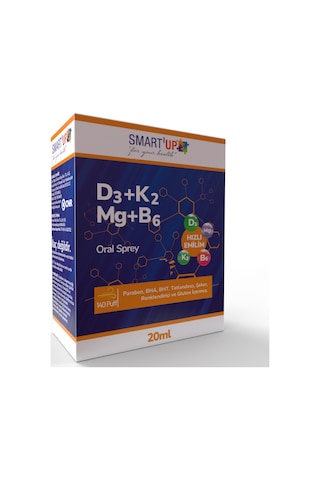 Smart Up D3 + K2 + MG + B6 Vitamin 20 ML