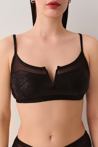 Suwen Sirius Tül Detaylı Bikini Üst Sb25755012012 Siyah