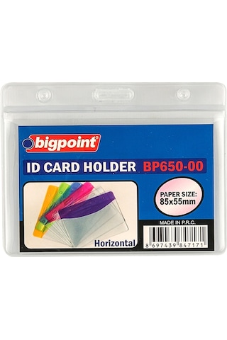 Bigpoint Korumalı Kart Poşeti Yatay Şeffaf 85x55mm X 10 Adet