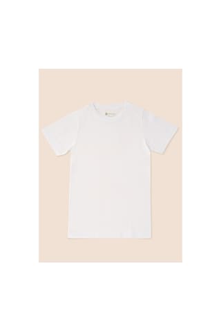 Natuline Erkek / Kız Çocuk T-shirt Organik Pamuk Penye 4'lü Paket BEYAZ