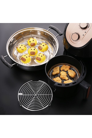 Xiyyadms 304 Çelik Yüksek Ayaklı Buhar Tepsisi - 22cm: Fırında, Mikrodalga Ve Tava İçin Evde Kullanıma Uygun, Temizliği Kolay, Dayanıklı Tasarım Diğer