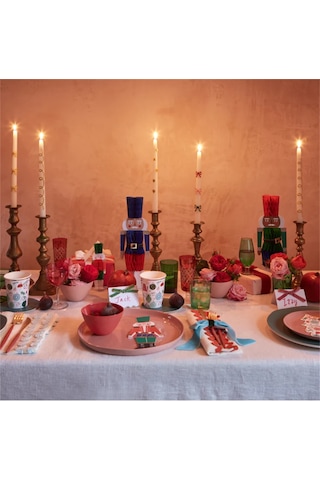 Meri Meri - Gold Swirl Taper Candles - Altın Kıvrımlı Mumlar 2'li Tüm Yaşlar