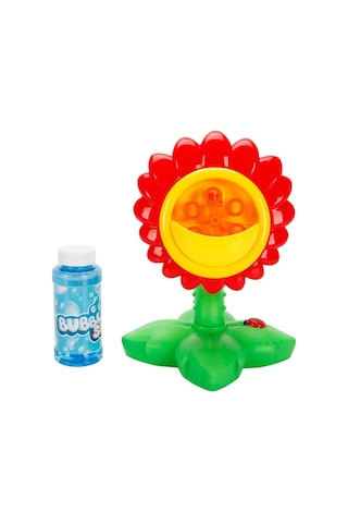 Bubble Sun Ayçiçeği Şekilli Köpük Makinesi Kırmızı