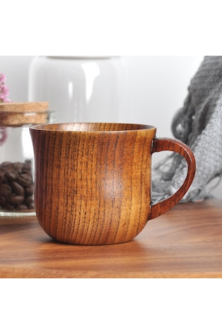 Mufunye Eko-friendly Ahşap Kupa, Ergonomik Kollü, Sürdürülebilir Malzeme, Kahve Ve Sıcak İçecekler İçin, Ticari Toplu Satış Diğer