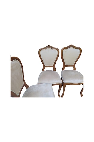 Bengimobilya Sandalye Ceviz Lükens Aslan Ayak Model Kayın Ayak Parlak Ceviz B