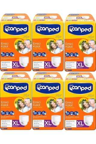 Canped Emici Külot Hasta Bezi Extra Büyük Boy XL 8'Li x 6 48 Adet
