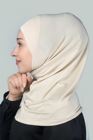 Altobeh Hazır Türban Pratik Eşarp Tesettür Hijab - Namaz Örtüsü - Krem
