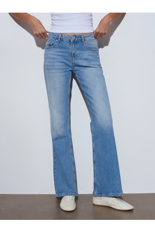 Dilvin 72300 Düşük Bel Bootcut Jean-mavi
