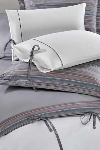 Elba %100 Pamuk Saten Çift Kişilik Nevresim Takımı Gri Gri
