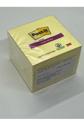 3m Post-it Super Sticky Sarı 90 Yaprak 76mm 76mm