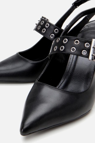Kadın Siyah Kemerli Stiletto Siyah
