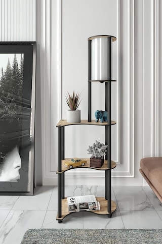 Estilo Lambader Meşe Renkli Ahşap Dokulu Gövde, Modern Ve Minimalist Tasarım, E27 Duy Uyumlu, Led Ampul İle Kul Çok Renkli